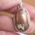 Rare Pendentif Cuivre sur Agate ovale 22 gr - Bijoux en Cuivre sur Agate