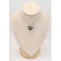 Pendentif Aquaprase triangulaire argent 925 - Pendentifs pierres naturelles