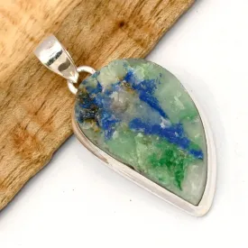Gros Pendentif Azurite Boulder forme larme - Pendentifs pierres naturelles