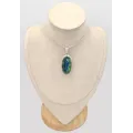 Pendentif Azurite sur roche-mère forme ovale 4,9 cm - Pendentifs pierres naturelles