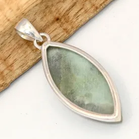 Pendentif marquise Azurite sur roche-mère 5,3 cm - Pendentifs pierres naturelles