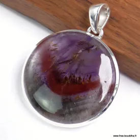 Pendentif Cacoxenite Cacochynite super seven ronde - Pendentifs pierres naturelles