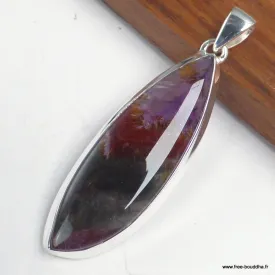 Grand Pendentif Cacochynite super seven forme libre - Pendentifs pierres naturelles