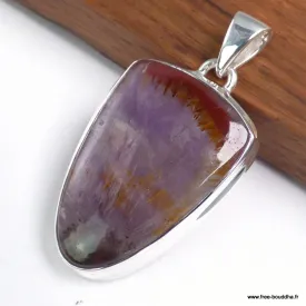 Pendentif Super Seven semi-ovale 3,8 cm - Pendentifs pierres naturelles