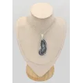 Grand Pendentif Merlinite 6,6 cm argent 925 - Bijoux en Opale Dendritique (Merlinite)