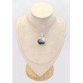 Pendentif rond en Merlinite Opale Dendritique - Bijoux en Opale Dendritique (Merlinite)