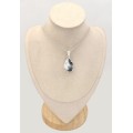 Pendentif  Merlinite forme libre argent 925 - Bijoux en Opale Dendritique (Merlinite)