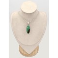 Pendentif Chrysoprase Boulder ovale – argent 925