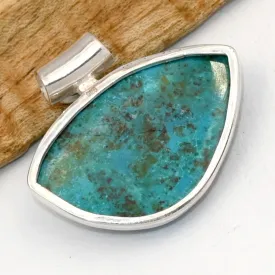 Pendentif Shattuckite Pierre de lune forme libre, argent 925 - Bijoux en Shattuckite