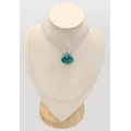 Pendentif Shattuckite et Labradorite cabochon - Bijoux en Shattuckite