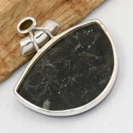 Pendentif Nuumite semi-rond quartz fumé - Pendentifs pierres naturelles