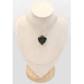 Pendentif Nuummite bleutée & Moldavite facettée – Argent 925