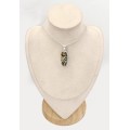 Pendentif Jaspe Dalmatien ovale arrondi argent 925 – Naturel