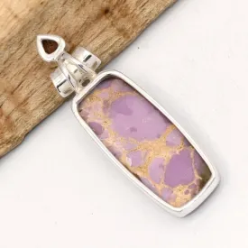 Pendentif Phosphosidérite rectangulaire et grenat - Pendentifs pierres naturelles