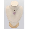 Pendentif Phosphosidérite semi-ovale et grenat - Pendentifs pierres naturelles