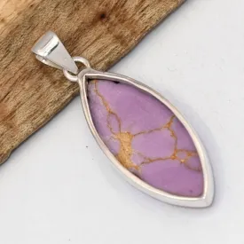 Pendentif Phosphosidérite marquise argent 925 - Pendentifs pierres naturelles