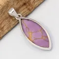Pendentif Phosphosidérite marquise argent 925 - Pendentifs pierres naturelles