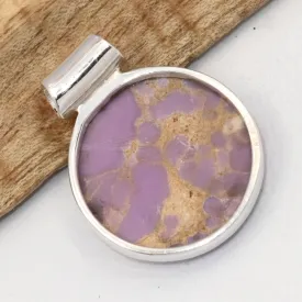 Pendentif Phosphosidérite rond grenat cabochon - Pendentifs pierres naturelles