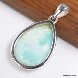 Pendentif Aragonite bleue forme goutte - Pendentifs pierres naturelles
