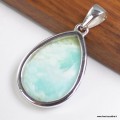 Pendentif Aragonite bleue forme goutte - Pendentifs pierres naturelles