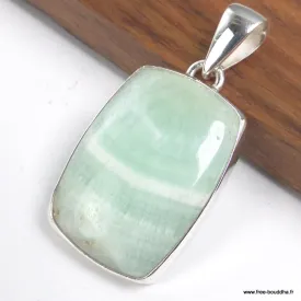 Pendentif Aragonite bleue rectangulaire - Pendentifs pierres naturelles