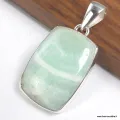 Pendentif Aragonite bleue rectangulaire - Pendentifs pierres naturelles