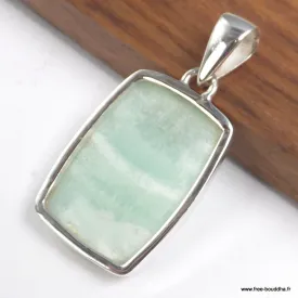 Pendentif Aragonite bleue rectangulaire - Pendentifs pierres naturelles