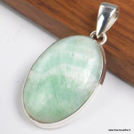 Pendentif Aragonite bleue verte ovale, Pakistan - Pendentifs pierres naturelles