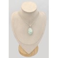 Pendentif Aragonite bleue verte ovale, Pakistan - Pendentifs pierres naturelles