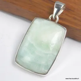 Pendentif pierre Aragonite bleue verte ovale, Pakistan - Pendentifs pierres naturelles