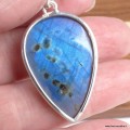 Gros Pendentif Authentique Labradorite bleue taille goutte - Pendentifs pierres naturelles