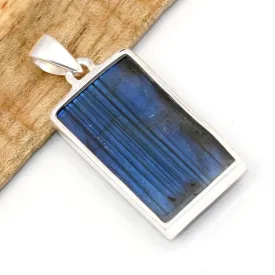 Pendentif Authentique Labradorite bleue striée grade AAA - Pendentifs pierres naturelles