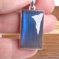 Pendentif Labradorite bleue striée grade AAA – Argent 925