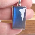 Pendentif Authentique Labradorite bleue striée grade AAA - Pendentifs pierres naturelles