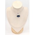 Pendentif Labradorite bleue AAA & améthyste – protection et éclat
