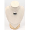 Labradorite bleue AAA & améthyste – pendentif rectangulaire argent 925
