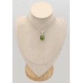 Pendentif Opale Sterling verte jaune – Énergie, Créativité & Harmonie