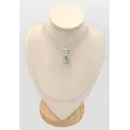 Pendentif marquise Opale Sterling verte argent 925 - Pendentifs pierres naturelles