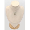 Pendentif  Opale Monarque verte mauve argent 925 - Pendentifs pierres naturelles