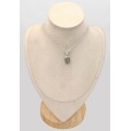 Pendentif  Opale Monarque verte bleue argent 925 - Pendentifs pierres naturelles