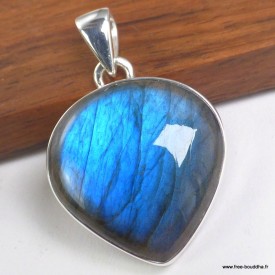 Pendentif Labradorite bleue AAA – protection, intuition