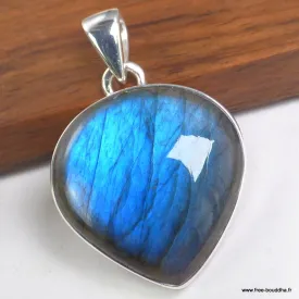 Pendentif Authentique Labradorite bleue forme goutte - Pendentifs pierres naturelles