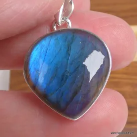 Pendentif Authentique Labradorite bleue forme goutte - Pendentifs pierres naturelles