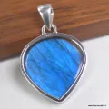 Pendentif Authentique Labradorite bleue forme goutte - Pendentifs pierres naturelles