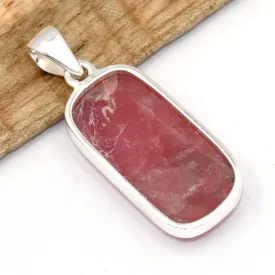 Pendentif Rhodochrosite gel qualité AAA rectangulaire - Bijoux en Rhodochrosite