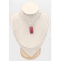 Pendentif Rhodochrosite gel AAA rectangulaire – Argent 925