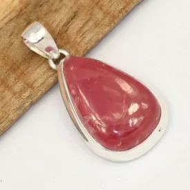 Pendentif Rhodochrosite gel qualité AAA forme goutte - Bijoux en Rhodochrosite
