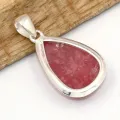 Pendentif Rhodochrosite gel qualité AAA forme goutte - Bijoux en Rhodochrosite