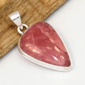 Pendentif Rhodochrosite gel qualité AAA triangulaire - Bijoux en Rhodochrosite