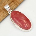 Pendentif Rhodochrosite gel AAA ovale – Argent 925